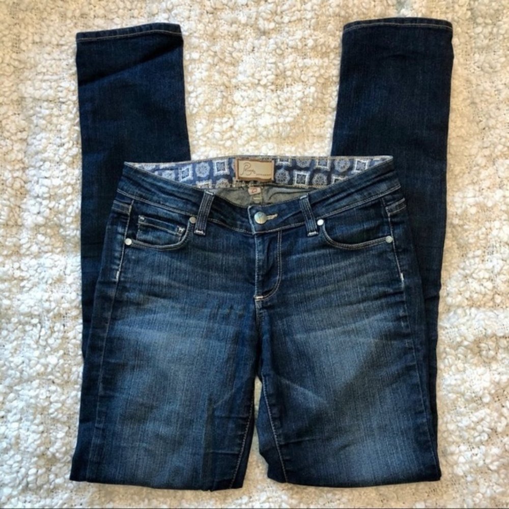 paige Jeans Peg Skinny Medium Wash Regular Rise